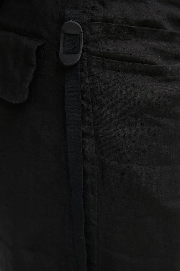 Undercover pantaloni in lino Pants nero UC1E4501.3