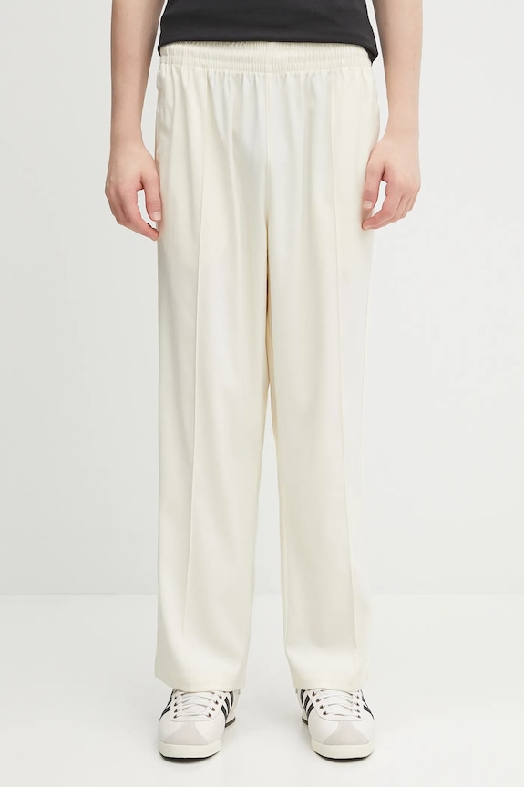 adidas Originals pantaloni tuta Baggy Track Pants tessuto elasticizzato beige KA5257