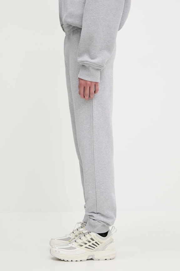 Maison Kitsuné pantaloni tuta di cotone Fox Head Patch Regular LM01114KM0001 grigio SS25