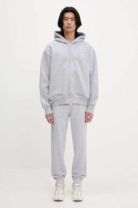 Maison Kitsuné pantaloni tuta di cotone Fox Head Patch Regular LM01114KM0001 grigio