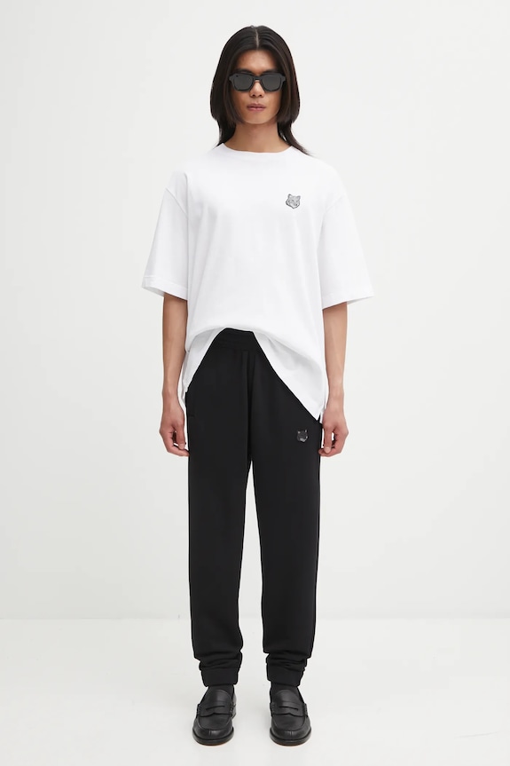 Бавовняні спортивні штани Maison Kitsuné Bold Fox Head Patch Comfort MM01125KM0321 чорний