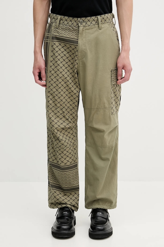 NEIGHBORHOOD pantaloni in cotone PT SHEMAGH cotone verde 251UTNH.PTM01