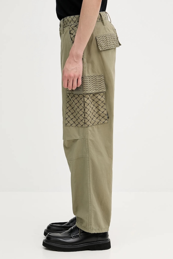 NEIGHBORHOOD pantaloni in cotone PT SHEMAGH 251UTNH.PTM01 verde SS25