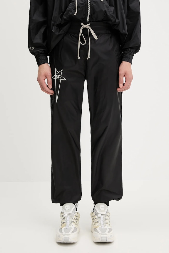 Rick Owens DRKSHDW pantaloni tuta Woven - Joggers 221686 applique nero CM01E1686.CHNY