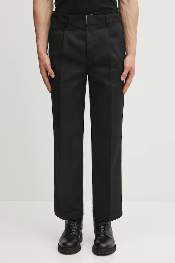 Wacko Maria pantaloni DICKIES / PLEATED TROUSERS panza negru 25SS.WMP.DC01