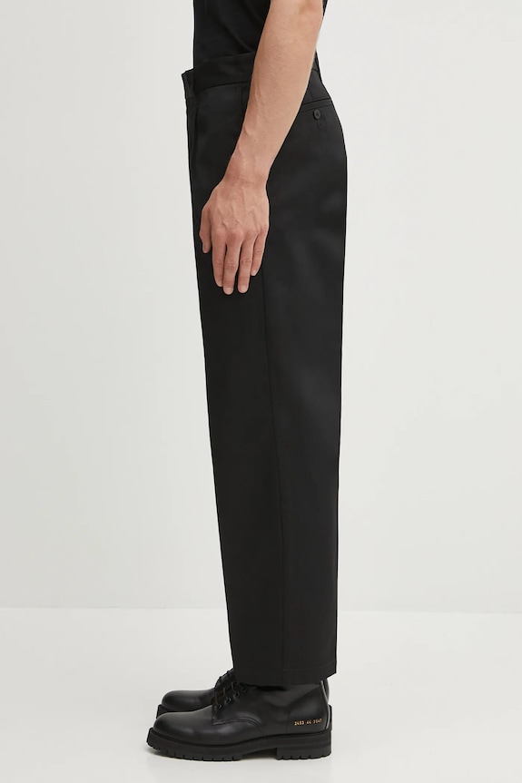 Wacko Maria pantaloni DICKIES / PLEATED TROUSERS 25SS.WMP.DC01 negru SS25