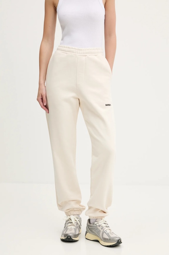 Pamučni donji dio trenirke Barrow S5BWUAFP085 bež SS25