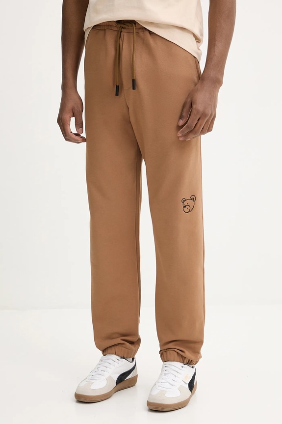 Inbetweeners pantaloni de trening din bumbac S5TWUAFP026 maro SS25