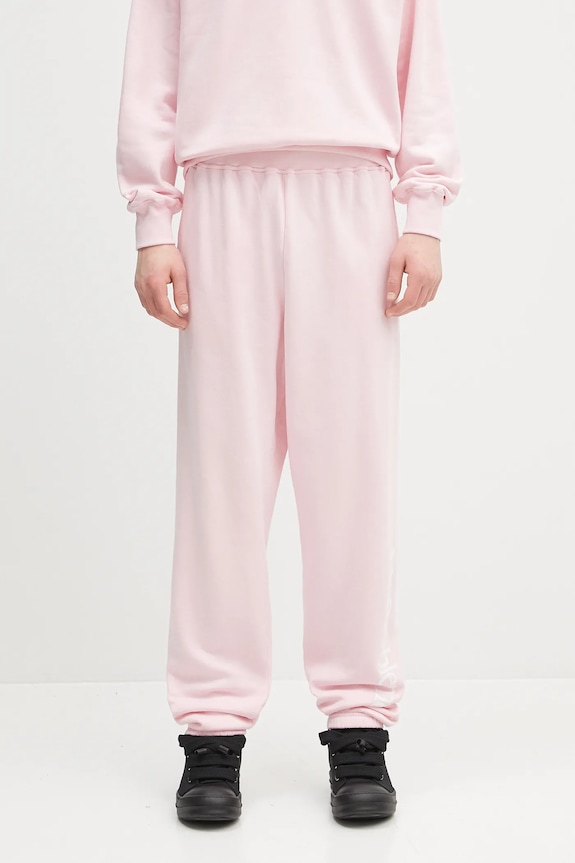 Bavlněné tepláky No Problemo No Problemo Sweatpant hladký růžová NP3000203