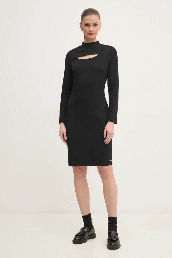 Calvin Klein sukienka z elastanem czarny K20K207894