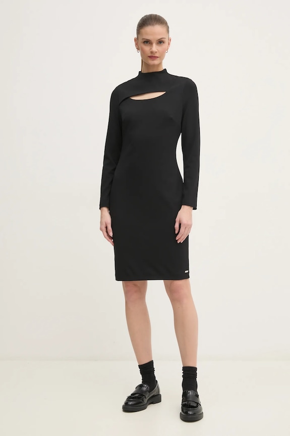 Calvin Klein sukienka z elastanem czarny K20K207894