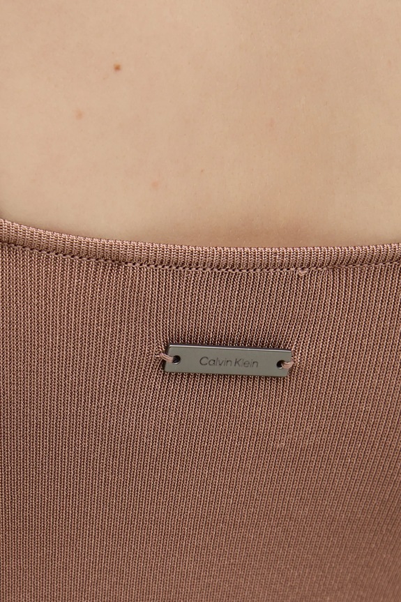 Šaty Calvin Klein K20K207920 hnedá