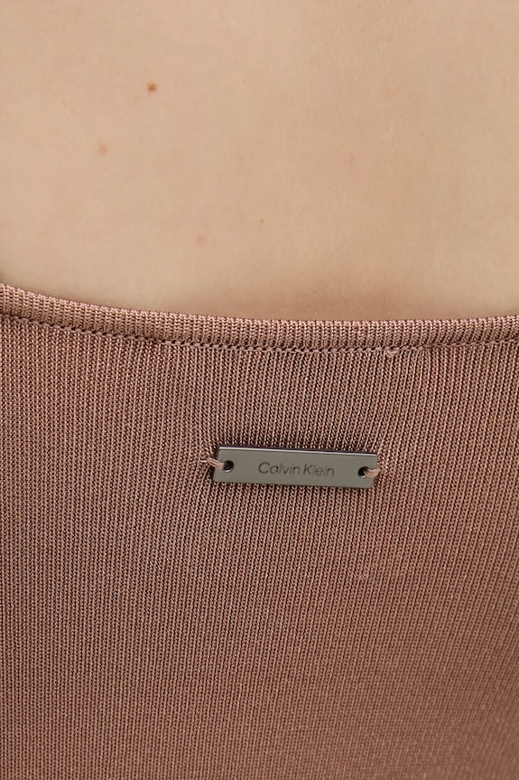 Šaty Calvin Klein K20K207920 hnedá