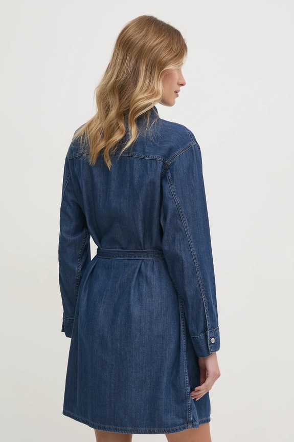 Rifľové šaty Calvin Klein Jeans J20J225008 modrá SS25