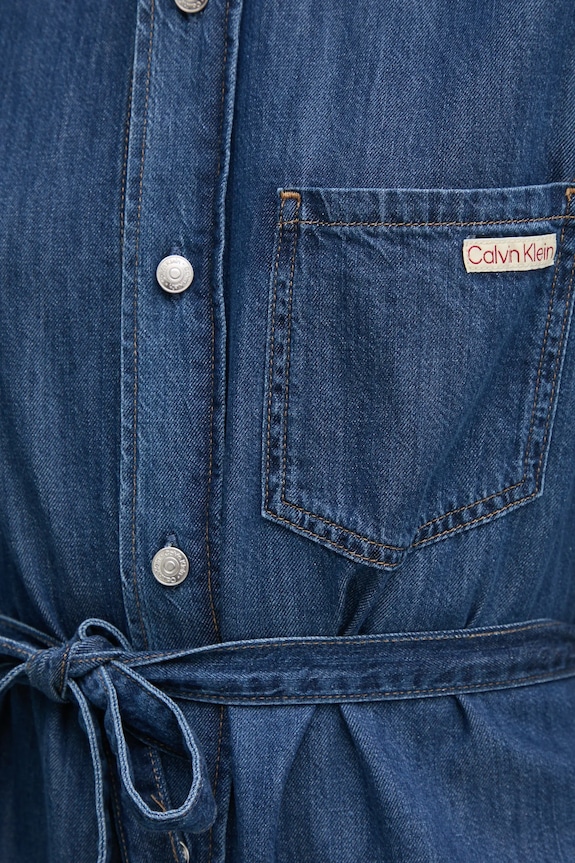 Rifľové šaty Calvin Klein Jeans J20J225008 modrá