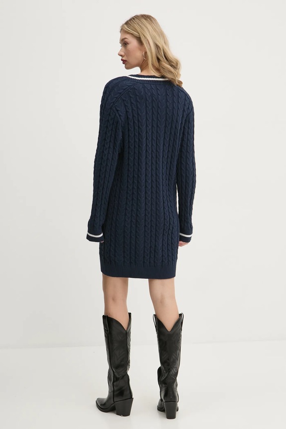 Oblečení Bavlněné šaty Tommy Jeans DW0DW20186 námořnická modř