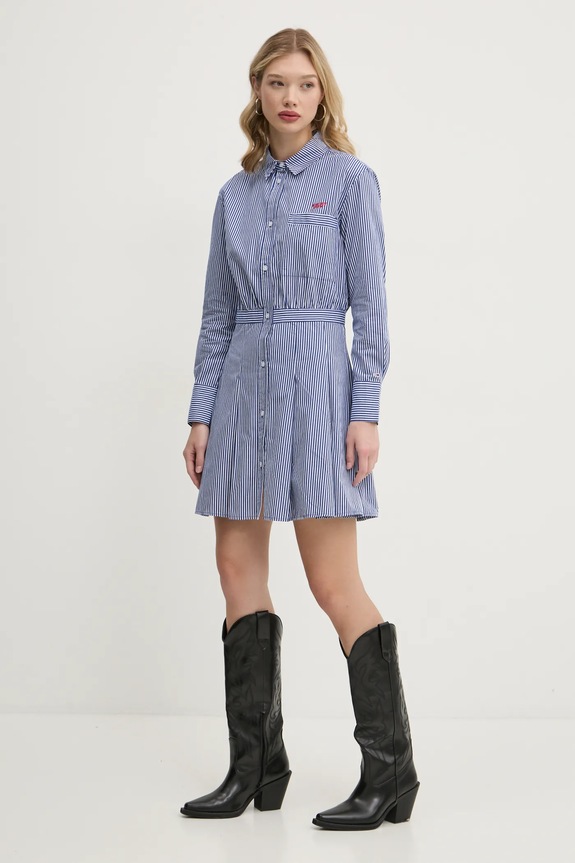 Tommy Jeans sukienka bawełniana casual granatowy DW0DW20470