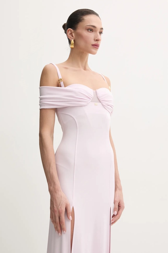 Elisabetta Franchi sukienka ABR0851E2 różowy SS25