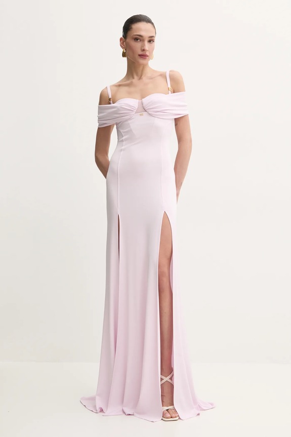 Elisabetta Franchi sukienka różowy ABR0851E2