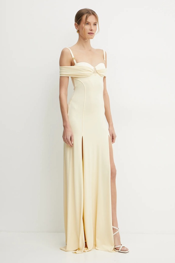 Elisabetta Franchi sukienka żółty ABR0851E2