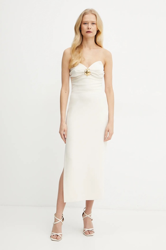 Šaty Elisabetta Franchi mini béžová AB76951E2