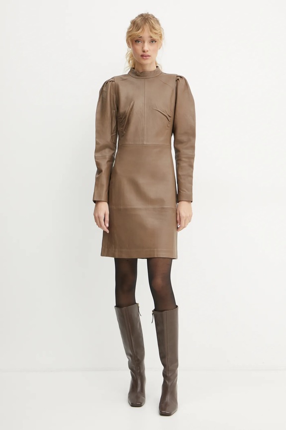 Bruuns Bazaar sukienka casual brązowy BBW4319