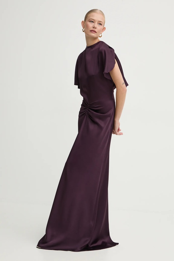 Victoria Beckham sukienka 1125WDR005454A fioletowy SS25