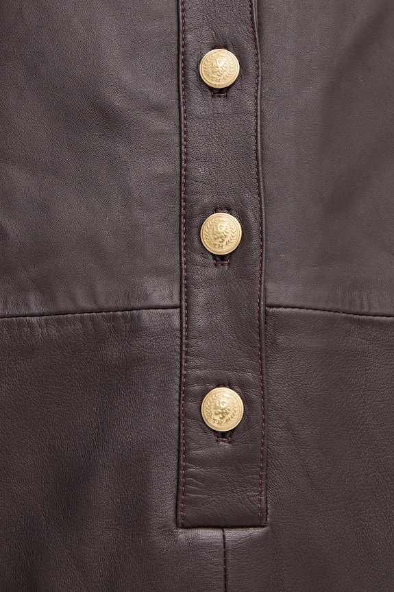 Kožené šaty Tommy Hilfiger WW0WW43783