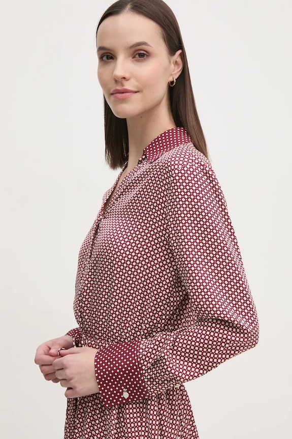 Šaty Tommy Hilfiger burgundské WW0WW44020