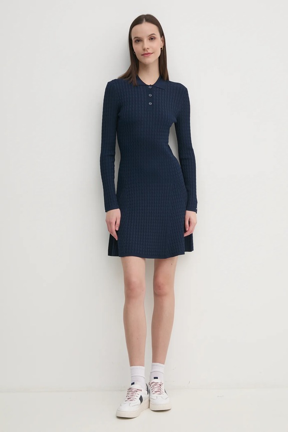 Tommy Hilfiger sukienka WW0WW44977 granatowy SS25