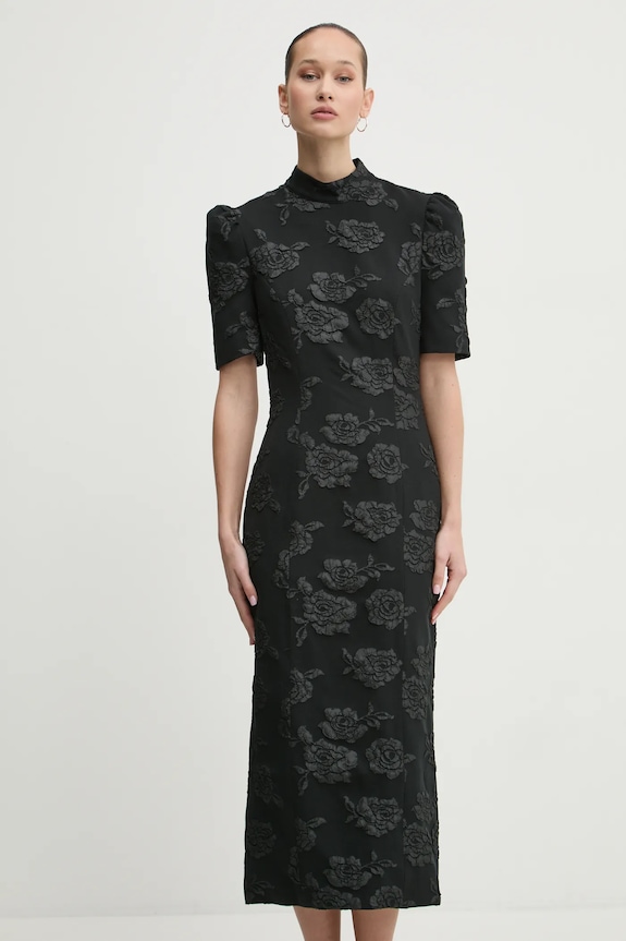 Rotate rochie midi negru 113308100