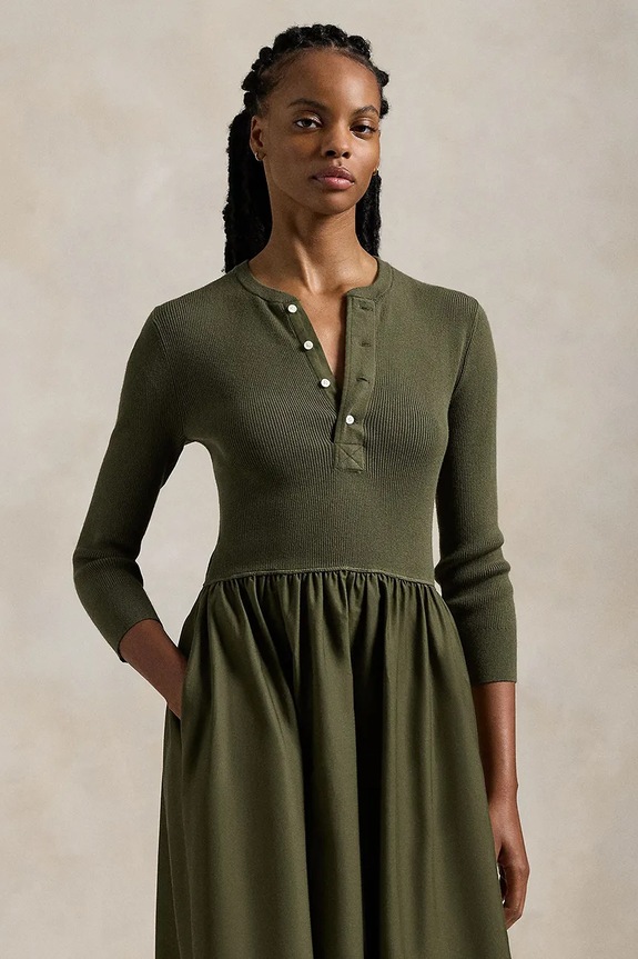 Odzież Polo Ralph Lauren sukienka 211959906 zielony