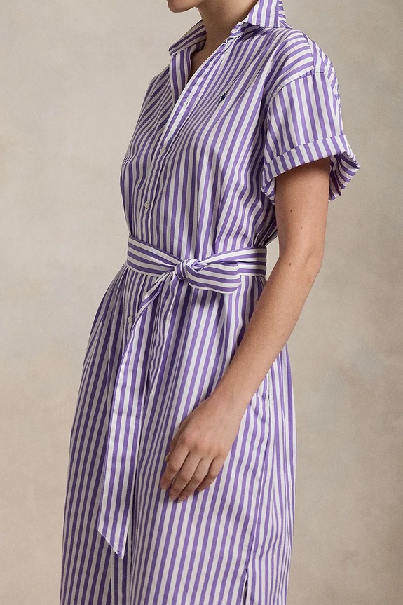 Polo Ralph Lauren sukienka bawełniana fioletowy 211959911