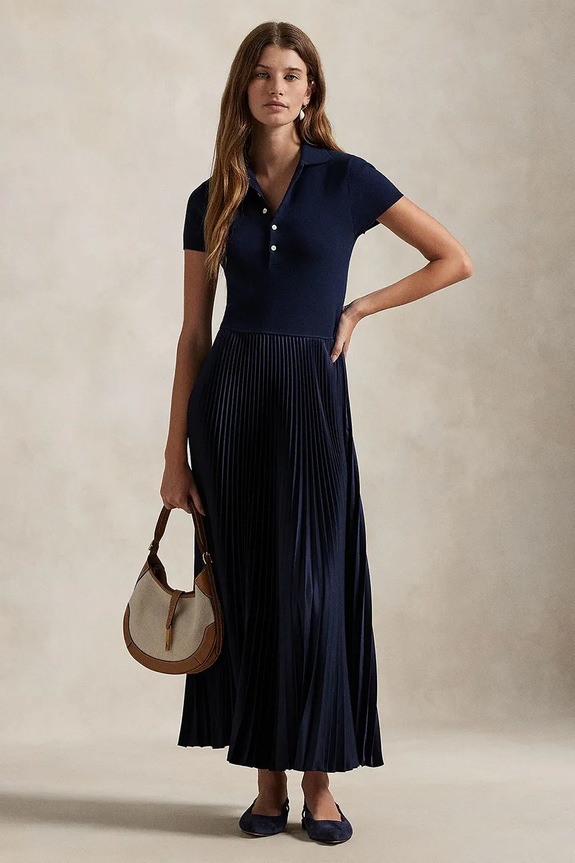 Polo Ralph Lauren rochie midi albastru 211959913