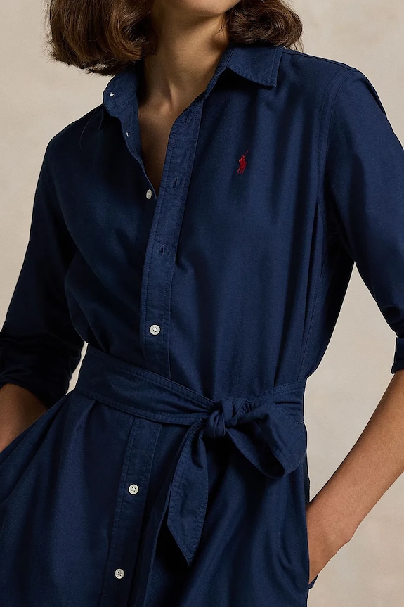 Polo Ralph Lauren pamut ruha sötétkék 211963031