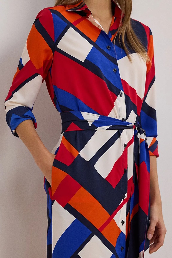 Lauren Ralph Lauren sukienka niebieski 200957063