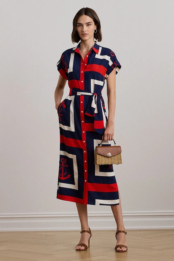 Сукня Lauren Ralph Lauren візерунок блакитний 200962942