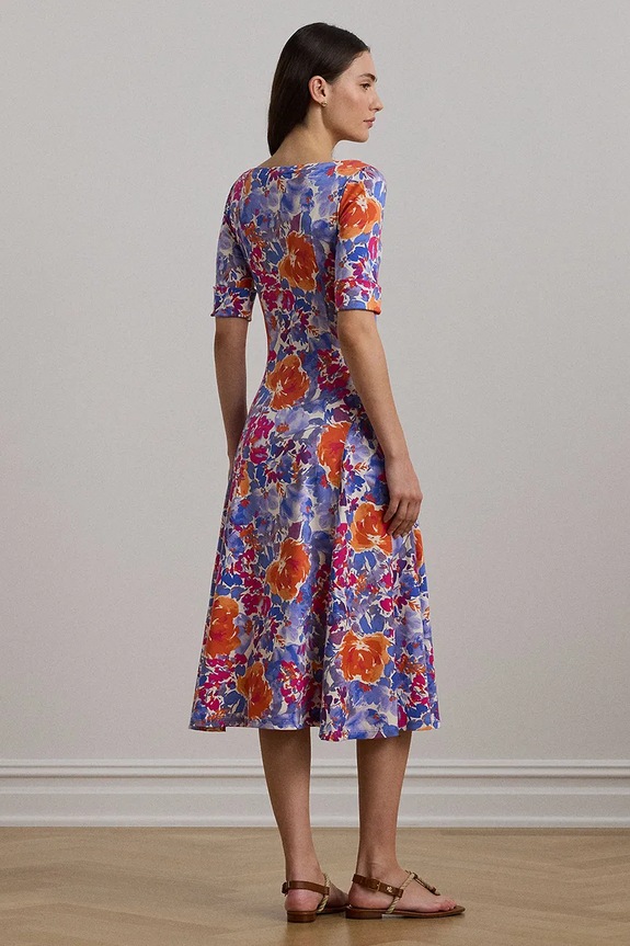 Бавовняна сукня Lauren Ralph Lauren 250972596 білий SS25