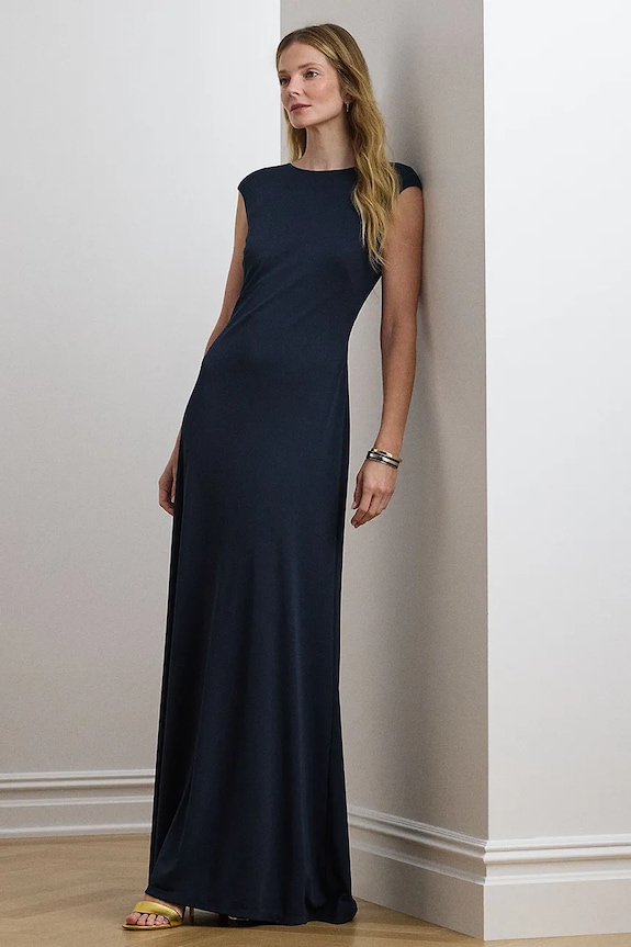 Lauren Ralph Lauren sukienka z elastanem granatowy 253957568