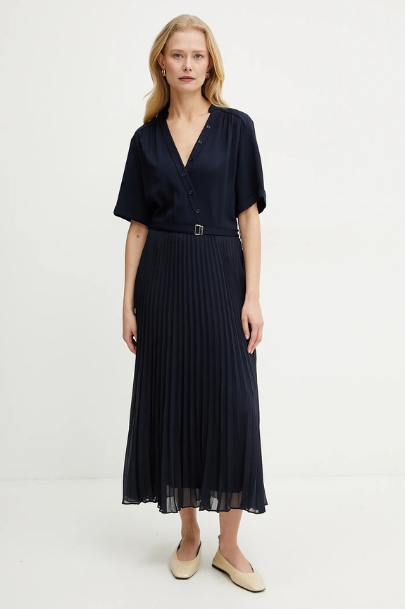 Haljina BOSS midi mornarsko plava 50530564