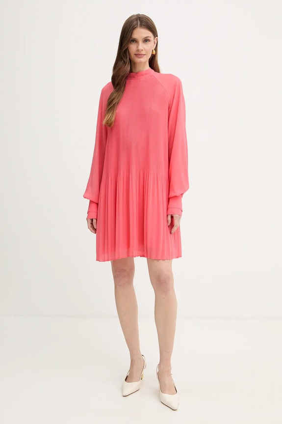 Obleka BOSS Dolumi 50531542 roza SS26