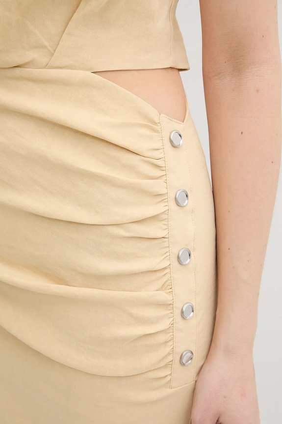 Pinko vászon ruha 104955.A0IM bézs