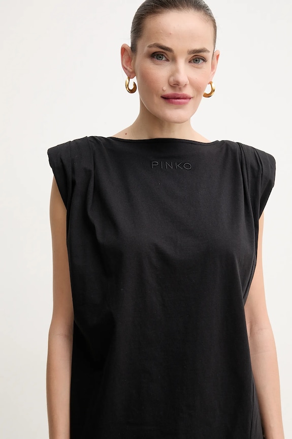 Pamučna haljina Pinko crna 104901.A2HE