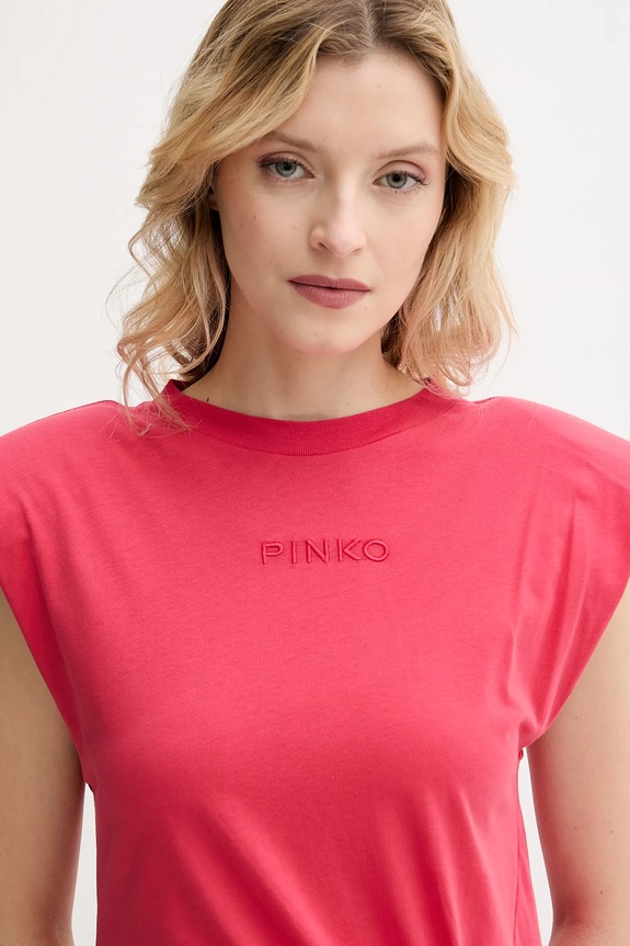 Βαμβακερό φόρεμα Pinko κόκκινο 104614.A2HE