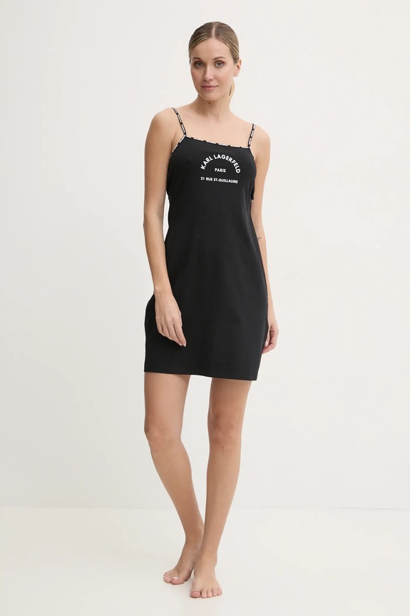 Karl Lagerfeld rochie A1W46081 negru SS25