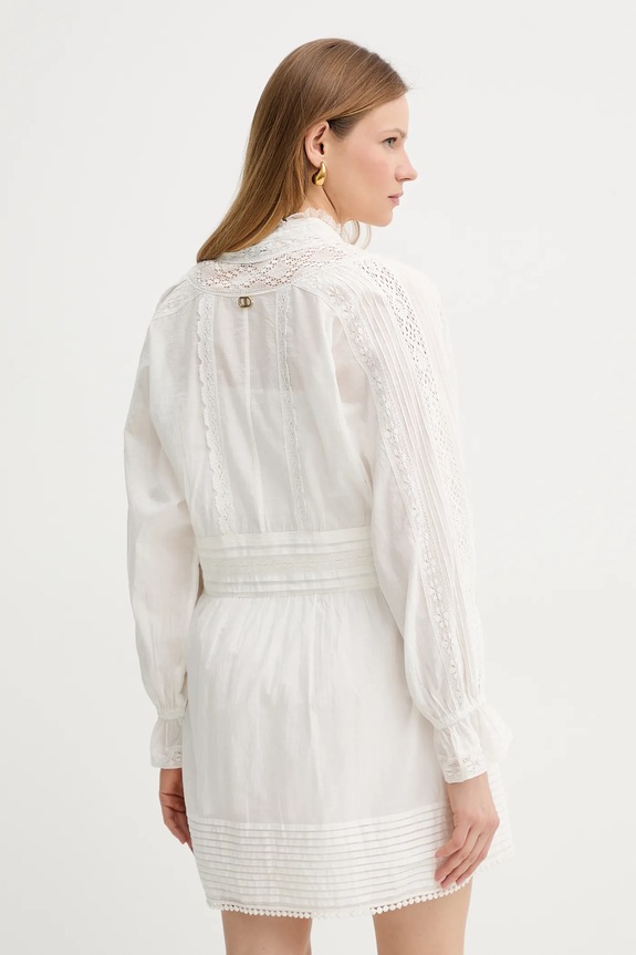 Ρούχα Βαμβακερό φόρεμα Twinset 251TP2380 μπεζ