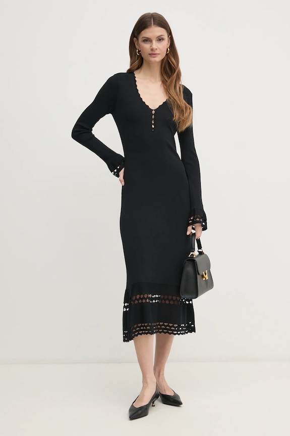 Twinset rochie midi negru 251TP3050