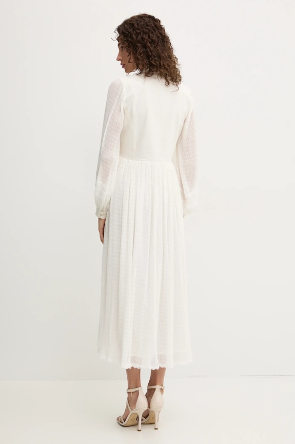 Рокля с лен Twinset 251TP2063 бежов SS25
