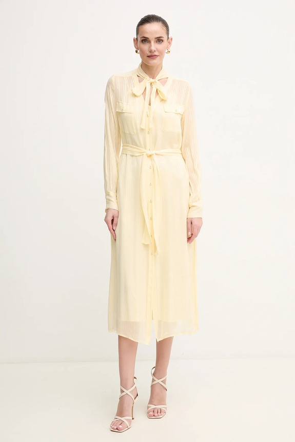 Haljina Twinset bez uzorka zlatna 251TP2260