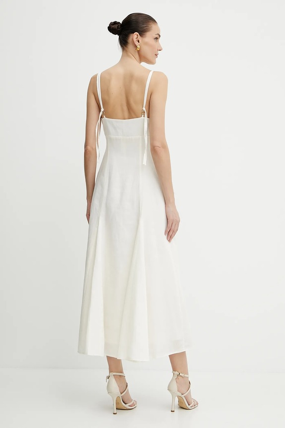 Ρούχα Φόρεμα από λινό μείγμα Twinset 251TT2070 μπεζ